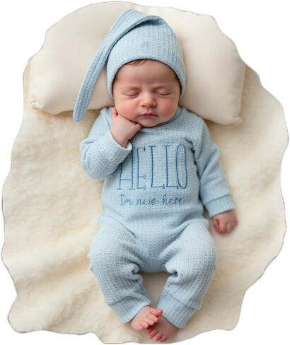 Ylsteed Infant Baby Sweater Romper and Hat Baby Girl Boy Knitted Pullover Onesie Fall Winter Outfit Infant Embroidery Clothes in Saudi Arabia