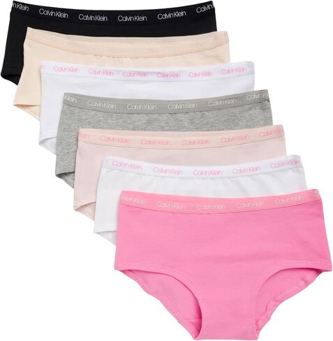 Calvin Klein Girls' Cotton Spandex Bikini 7-pack in Kuwait