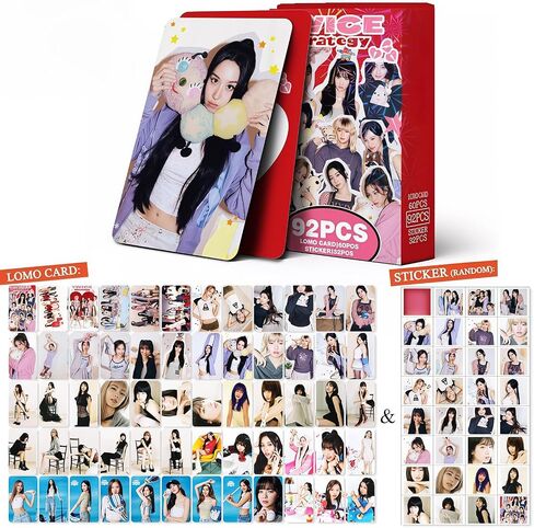 4Pack/368PCS TWICE Photocards Set 240PCS K-POP Twice Photo Cards and 128PCS Mini Stickers This Is For Album Photocards Strategy Lomo 2026 World Tour Greeting Cards Party Room Decoration for Fans in Kuwait