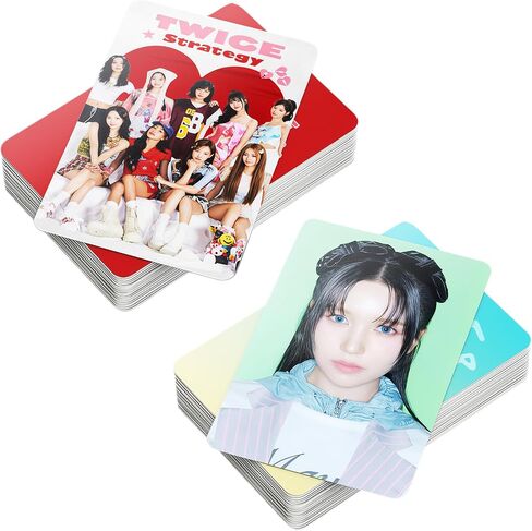 4Pack/368PCS TWICE Photocards Set 240PCS K-POP Twice Photo Cards and 128PCS Mini Stickers This Is For Album Photocards Strategy Lomo 2026 World Tour Greeting Cards Party Room Decoration for Fans in Kuwait
