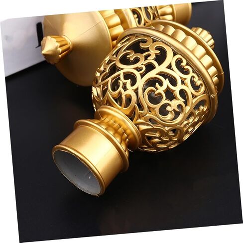 12 Pcs Modern Gold Curtain Rod Finials Decorative Caps for Roman Rods Drapery Poles Window Curtain Pole Ends Easy Install Versatile Home Decor in Kuwait