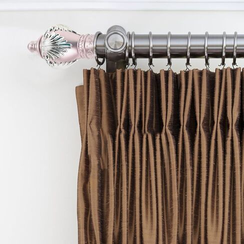 ARTIBETTER Curtain Rod Finial, Two-Tone Classic Rose Finial，Plastic Drapery Rail Head Cap Decorative Window Curtain Rail Ends Fit for 26-28mm Rod in Kuwait