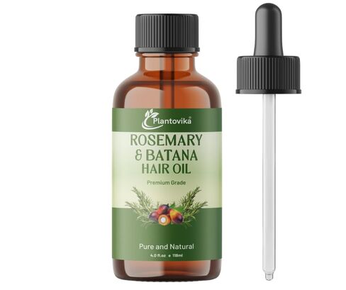 Rosemary & Batana Hair Growth Oil 4oz – Scalp & Hair Strengthening Treatment – Supports Growth, Reduces Thinning, Hydrates Dry Scalp, and Repairs Split Ends – Natural Nourishing Formula in Saudi Arabia