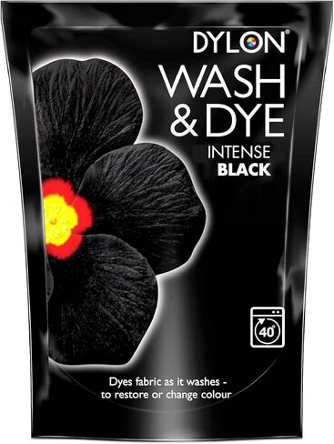 Dylon Wash and Dye used Worldwide by Best Designers, Suitable for Natural Large Fabrics, Multi-Purpose, Permanent and Easy to Apply, Color: Velvet Black in Saudi Arabia