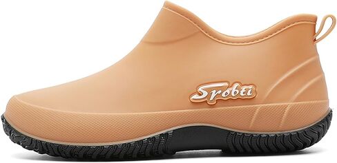 Womens Garden Low Top Rain Boots Waterproof Non Slip Comfort Slip On Round Toe Lightw Flat Booties Daily Casual Fishing Farming Boating in Kuwait