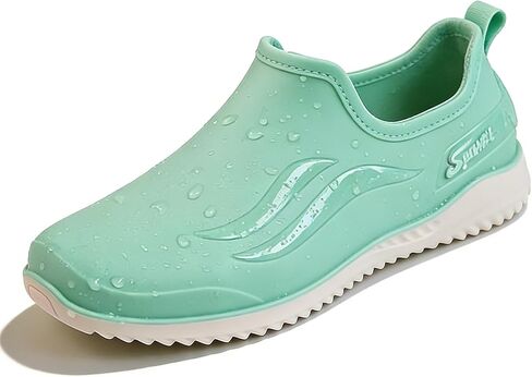 Womens Garden Low Top Rain Boots Waterproof Non Slip Comfort Slip On Round Toe Lightw Flat Booties Daily Casual Fishing Farming Boating in Kuwait