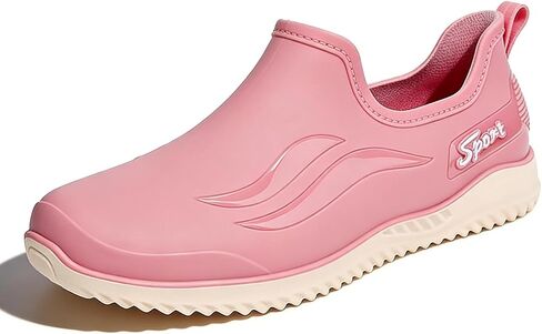 Womens Garden Low Top Rain Boots Waterproof Non Slip Comfort Slip On Round Toe Lightw Flat Booties Daily Casual Fishing Farming Boating in Kuwait