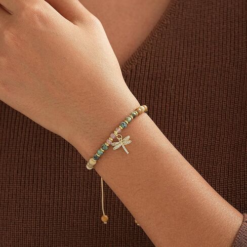 Glowave Dragonfly Gifts for Women, Natural Stone Bracelet, Inspirational Friendship Gift for Friend, Coworker, Mom and Sister in Saudi Arabia