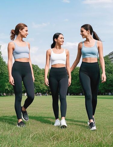 High Waisted Leggings with Pockets for Women Buttery Soft Full Length Capri Workout Yoga Pants in Saudi Arabia