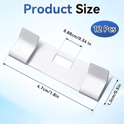 12 Pcs Vertical Blind Repair Vane Savers, White Metal Vertical Blind Repair Tabs for Window Vertical Blinds Replacement Slats in Saudi Arabia