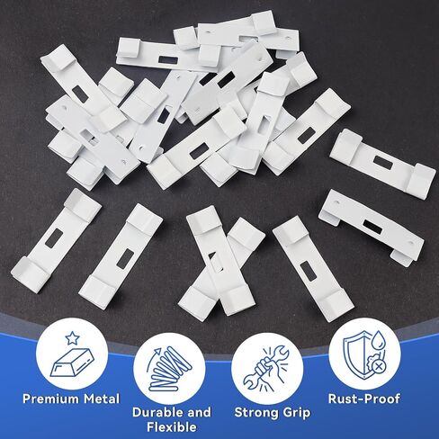 12 Pcs Vertical Blind Repair Vane Savers, White Metal Vertical Blind Repair Tabs for Window Vertical Blinds Replacement Slats in Saudi Arabia