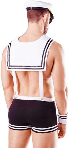 Sexy Sailor Costume Valentines Day Gifts for Him Sexy Men's Exotic Apparel Male Stripper Costume Outfit Lingerie Cosplay Uniform Set Party Role Play Costumes Lingerie Birthday Halloween in Saudi Arabia