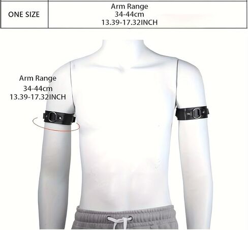 Black Arm Band Arm Harness Bondage Chest Harness Men's Harness Belt Body Chest Harness for Men Sexy Punk Body Harness Buckle Clothes Outfits, Nightclub Cosplay Clubwear in Kuwait