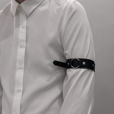 Black Arm Band Arm Harness Bondage Chest Harness Men's Harness Belt Body Chest Harness for Men Sexy Punk Body Harness Buckle Clothes Outfits, Nightclub Cosplay Clubwear in Kuwait
