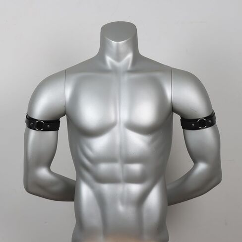 Black Arm Band Arm Harness Bondage Chest Harness Men's Harness Belt Body Chest Harness for Men Sexy Punk Body Harness Buckle Clothes Outfits, Nightclub Cosplay Clubwear in Kuwait