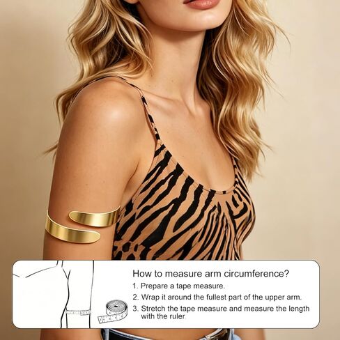 Draupnir 16 Pcs Gold Arm Cuff Upper Arm Gold Cuff Bracelets for Women, Stackable Arm Jewelry Open Adjustable Cuff Bracelet Set Minimalist Arm Bands Jewelry in Kuwait