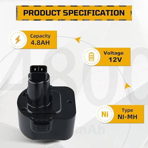LUMSING DC9071 4.8Ah Replacement for Dewalt Battery Compatible with Dewalt 12V Battery DW9072 DW9071 DE9074 DE9037 DE9071 DE9072 DE9075 for 12 Volt Battery Cordless Power Tool in Saudi Arabia