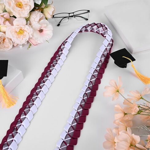 Graduation Ribbon Lei 2026 Braided Necklace for Ceremony Party DIY Decorations Gown Accessories Perfect Graduation Gift in Kuwait