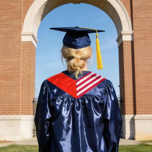 USA And Albania Flag Graduation Stole,Satin Embroidery Graduation Sash for International Students,72 Inch Length. in Kuwait