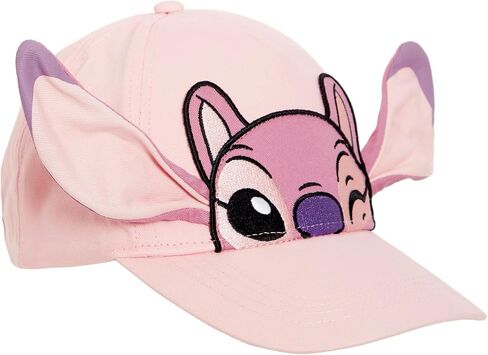 Disney Girls Angel Baseball Cap Kids 3D Ears Lilo & Stitch Summer Peaked Sun Hat in Kuwait