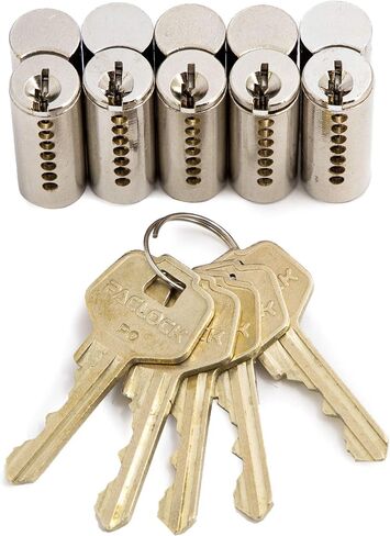 PACLOCK | UCS KA5-5 | Keyed Alike Cylinders | Pack of 5 Cylinders | with 5 Keys | Starter Pack | Anti-Theft Device in Saudi Arabia