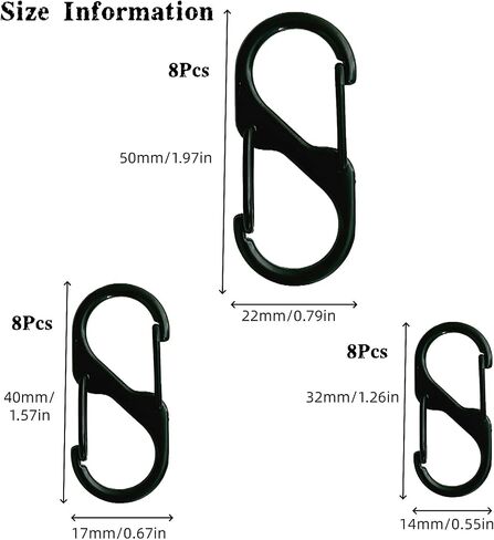 24pcs Zipper Clip Theft Deterrent, Zipper Pull Locks for Backpacks, Anti Theft Zipper Clips for Luggage,(Large、Medium 、Small Size) in Saudi Arabia