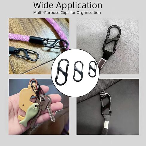 24pcs Zipper Clip Theft Deterrent, Zipper Pull Locks for Backpacks, Anti Theft Zipper Clips for Luggage,(Large、Medium 、Small Size) in Saudi Arabia