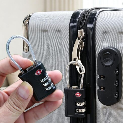 Mini TSA Customs Code Lock Resettable Code Outdoor Travel Suitcases Backpacks Zippers Passwords Padlocks,4x1x3cm (Orange) in Kuwait