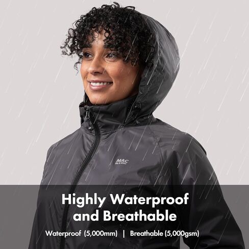 Mac in a Sac StormMac Women's Waterproof Packable Rain Jacket – Windproof Hooded Coat with Reflective Details in Saudi Arabia