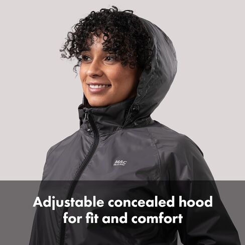 Mac in a Sac StormMac Women's Waterproof Packable Rain Jacket – Windproof Hooded Coat with Reflective Details in Saudi Arabia