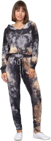 Black Rusty Tie Dye Hoodie & Jogger Set in Saudi Arabia