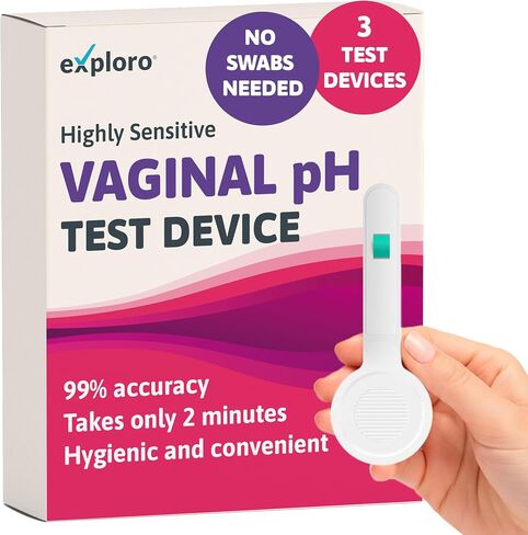 Exploro Yeast Infection Test & BV Test for Women, Vaginal pH Test Strips, Bacterial Vaginosis Test Strips, pH Strips for Women, At Home BV Test Kit, Clinically Tested, 3 Count in Saudi Arabia