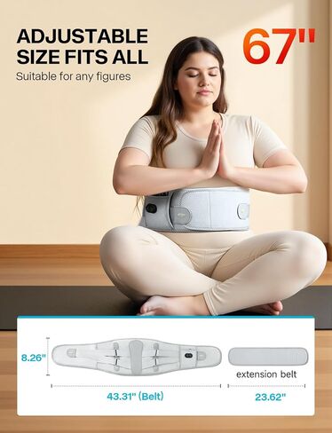 ALLJOY 10000mAh Cordless Heating Pad for Back Pain Relief FSA Eligible HSA, 67" Lower Back Massager with 3 Heat 3 Vibration, Portable Heating Pad for Cramps, Birthday Gifts for Women Men Mom Dad in Saudi Arabia