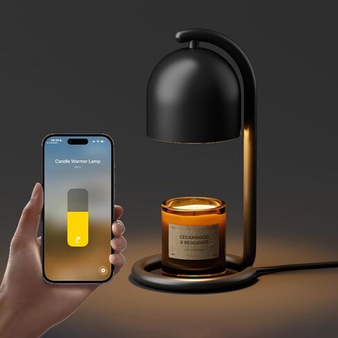 SwitchBot Smart Candle Warmer Lamp App & Voice Control, Flameless Wax Melter with Timer, Bulb x2, for Jar Candles, 1%-100% Dimmable, Matter for Apple Home & Alexa, Women Birthday Housewarming Gift in Saudi Arabia