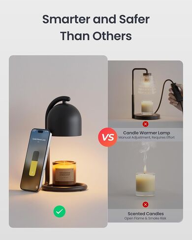 SwitchBot Smart Candle Warmer Lamp App & Voice Control, Flameless Wax Melter with Timer, Bulb x2, for Jar Candles, 1%-100% Dimmable, Matter for Apple Home & Alexa, Women Birthday Housewarming Gift in Saudi Arabia