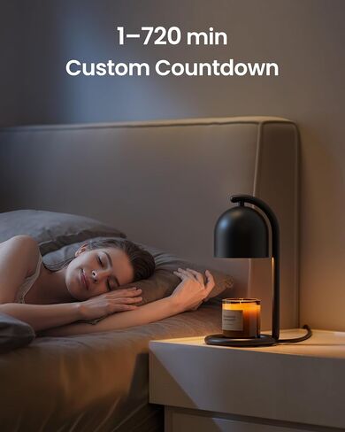 SwitchBot Smart Candle Warmer Lamp App & Voice Control, Flameless Wax Melter with Timer, Bulb x2, for Jar Candles, 1%-100% Dimmable, Matter for Apple Home & Alexa, Women Birthday Housewarming Gift in Saudi Arabia