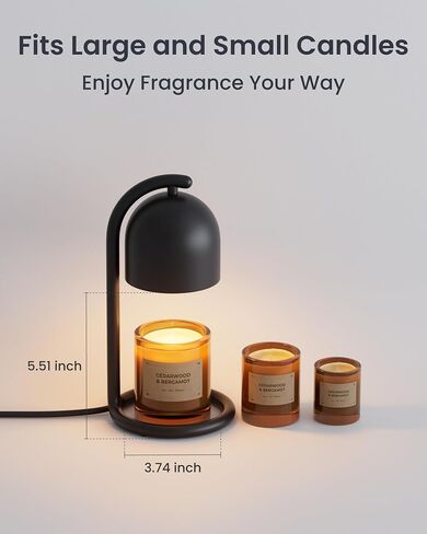 SwitchBot Smart Candle Warmer Lamp App & Voice Control, Flameless Wax Melter with Timer, Bulb x2, for Jar Candles, 1%-100% Dimmable, Matter for Apple Home & Alexa, Women Birthday Housewarming Gift in Saudi Arabia