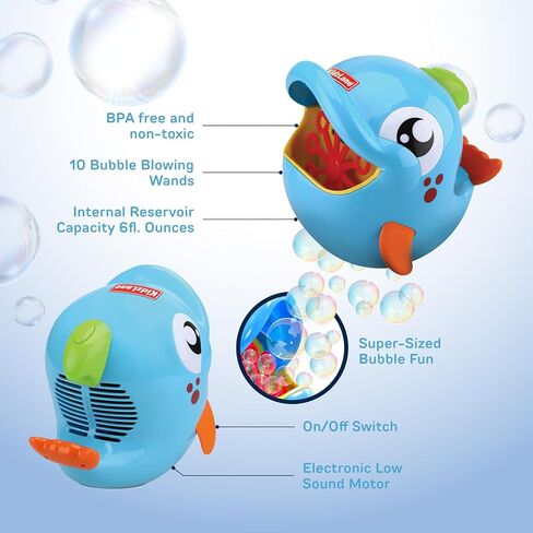 Kidzlane Bubble Maker Machine for Kids - Big Bubbles Speed Blower for Toddler's Outdoor Party Play - Makes 500 to 1000 per Minute (Bubble Dolphin) in Saudi Arabia