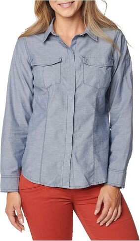 5.11 Tactical Women's Long Sleeves Athena Top, RapiDraw Hidden Placket, Chest Pockets, Style 62386 in Kuwait