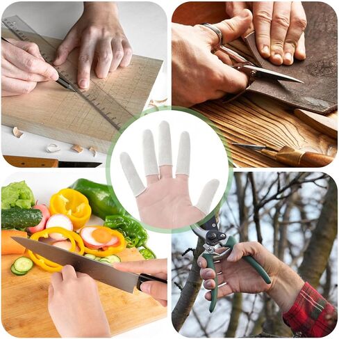 100 Pcs Finger Cloth Finger Sleeve Cotton Fingers Cots White Toe Sleeves Fingers Gauze Sleeve Thumb Protector Covers Condom Fingertips Protective Cushion Comfortable Reusable for Men Women in Kuwait