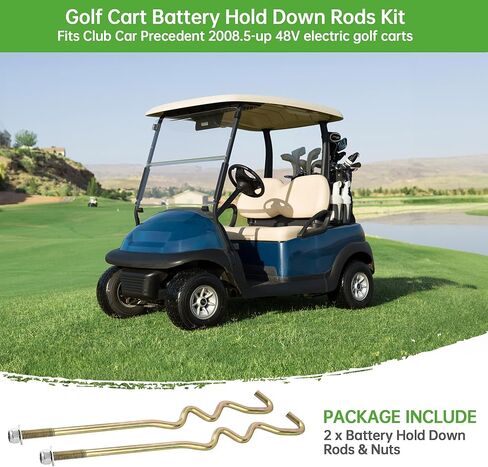 10L0L Golf Cart Battery Hold Down Plate with Rods Kit for Club Car Precedent 2009-UP 48V (4x12V Battery) Electric Golf Cart, Replaces OEM#102534001(Battery Hold Down Plate), OEM#103357701(Battery Rod) in Saudi Arabia