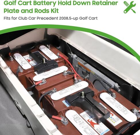 10L0L Golf Cart Battery Hold Down Plate with Rods Kit for Club Car Precedent 2009-UP 48V (4x12V Battery) Electric Golf Cart, Replaces OEM#102534001(Battery Hold Down Plate), OEM#103357701(Battery Rod) in Saudi Arabia