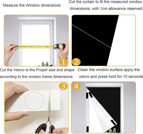 100% Blackout Curtains Blinds Portable Magnetic Window Shades Cover for Any Size/Shape Blackout Blinds for Baby Nursery, Bedroom, Caravan, Office with Magnetic Closure (118" x 57") in Saudi Arabia