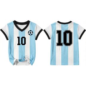 Unisex Kid's Soccer Cup 2026 Shirt Boys Girls Mesh Soccer Jersey Youth V-Neck USA Mexico Jersey Argentina Brazil Tops in Kuwait