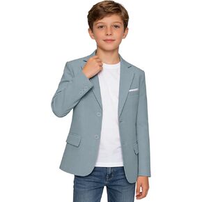 Boys Suits Blazer Linen Suit Jackets for Boy Sport Coat Casual 2 Buttons Kids Blazer for Boys Formal Jacket for School in Kuwait