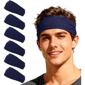 Sport Headbands for Men, Workout Headbands Stretchy Sweatband Absorbent Head Bands Fitting for(Men Women/Yoga) in Kuwait
