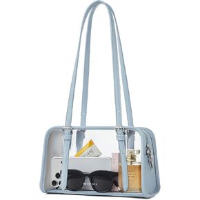 Clear Bag for Stadium Events, Women's Clear Purse Shoulder Bag with Anti Theft Zip for Gym Concert Sports Festivals | Anti Theft Zipper in Kuwait