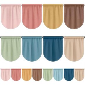 8 Pcs School Classroom Curtains Colorful Back to School Curtains Growth Mindset Window Cover for Primary Kindergarten Daycare Playroom Bedroom Decor 21.6'' x 17.3'' (Pastel) in Saudi Arabia