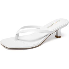 Women's Kitten Heel Sandals Square Open Toe Slip On Flip Flop Heels Comfortable 2 Inch Heeled Sandals Thong Party Dress Summer Travel Wedding in Saudi Arabia