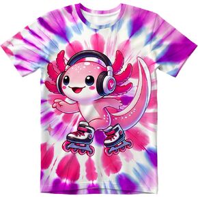 Kids Tie Dye Shirt for Boys Girls Hippies Children Tee Ages 6-16 in Saudi Arabia